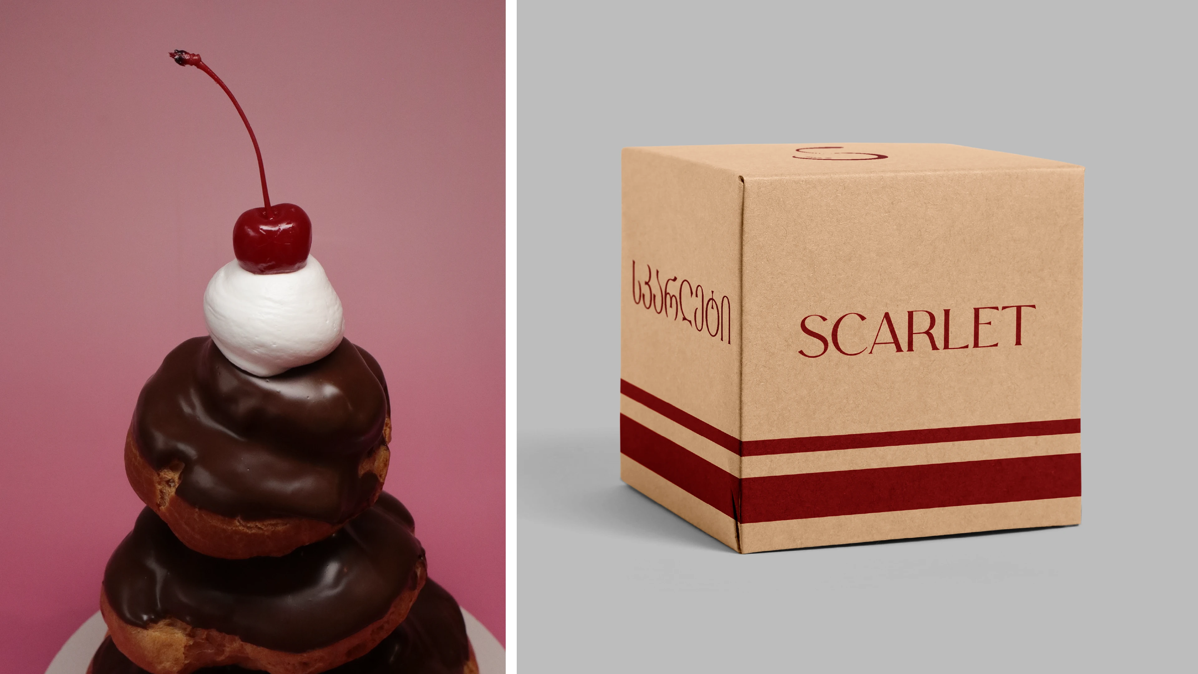 Cake on packaging